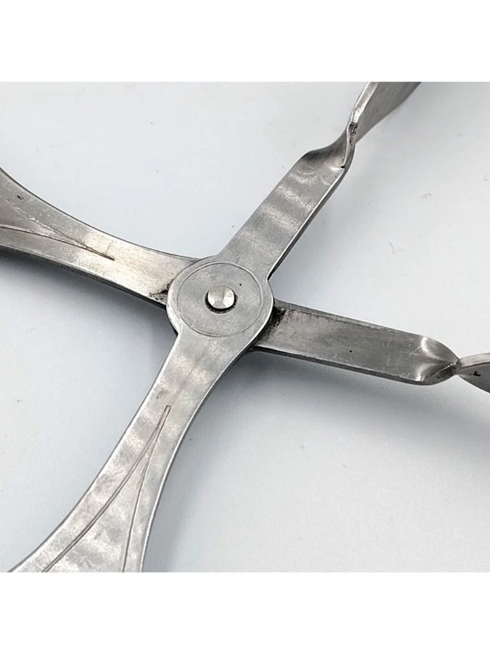 Vintage Stainless Steel Scissor Serving Tongs Pastry Cake Buffet Kitchen Tool
